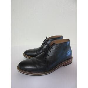 COLE HAAN Black Leather Chukka 12 Lace Up Ankle Boots
